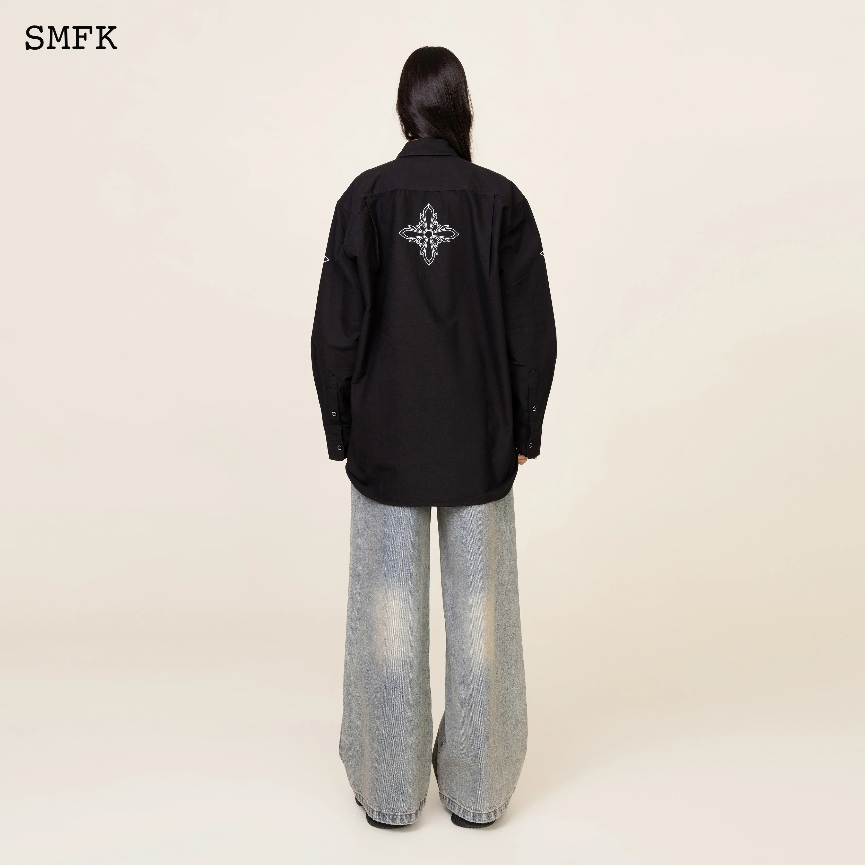 Compass Black Night Flower Classical Shirt - Image 3