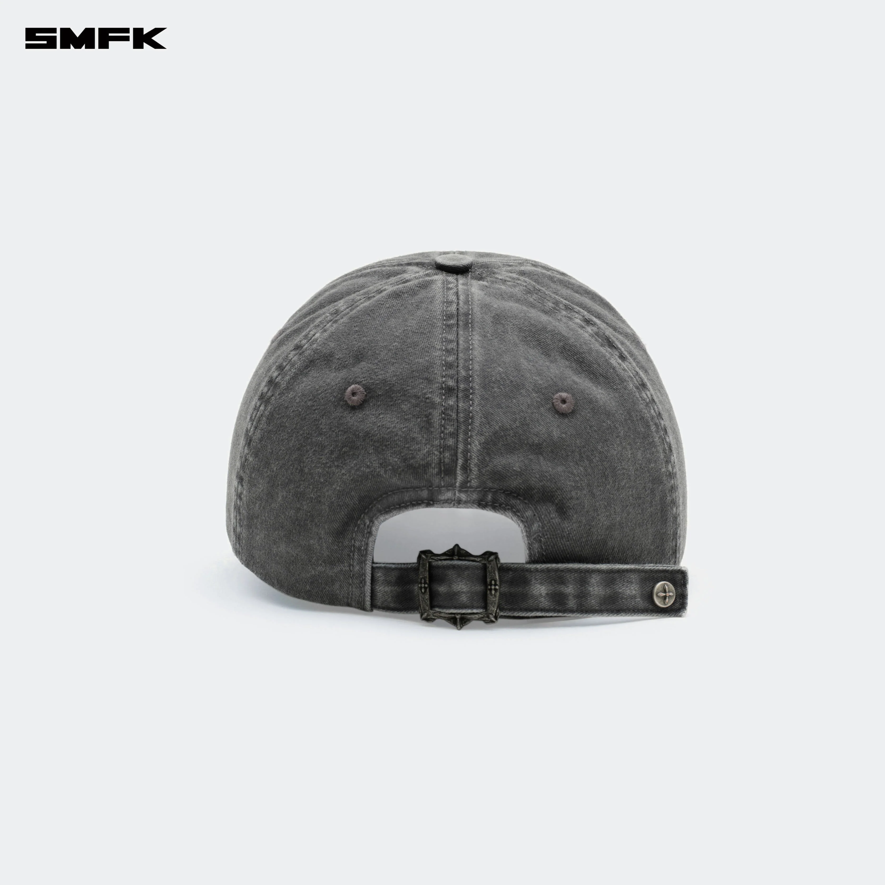 Compass Cross Chain Badge Baseball Cap Storm Gray - Image 3