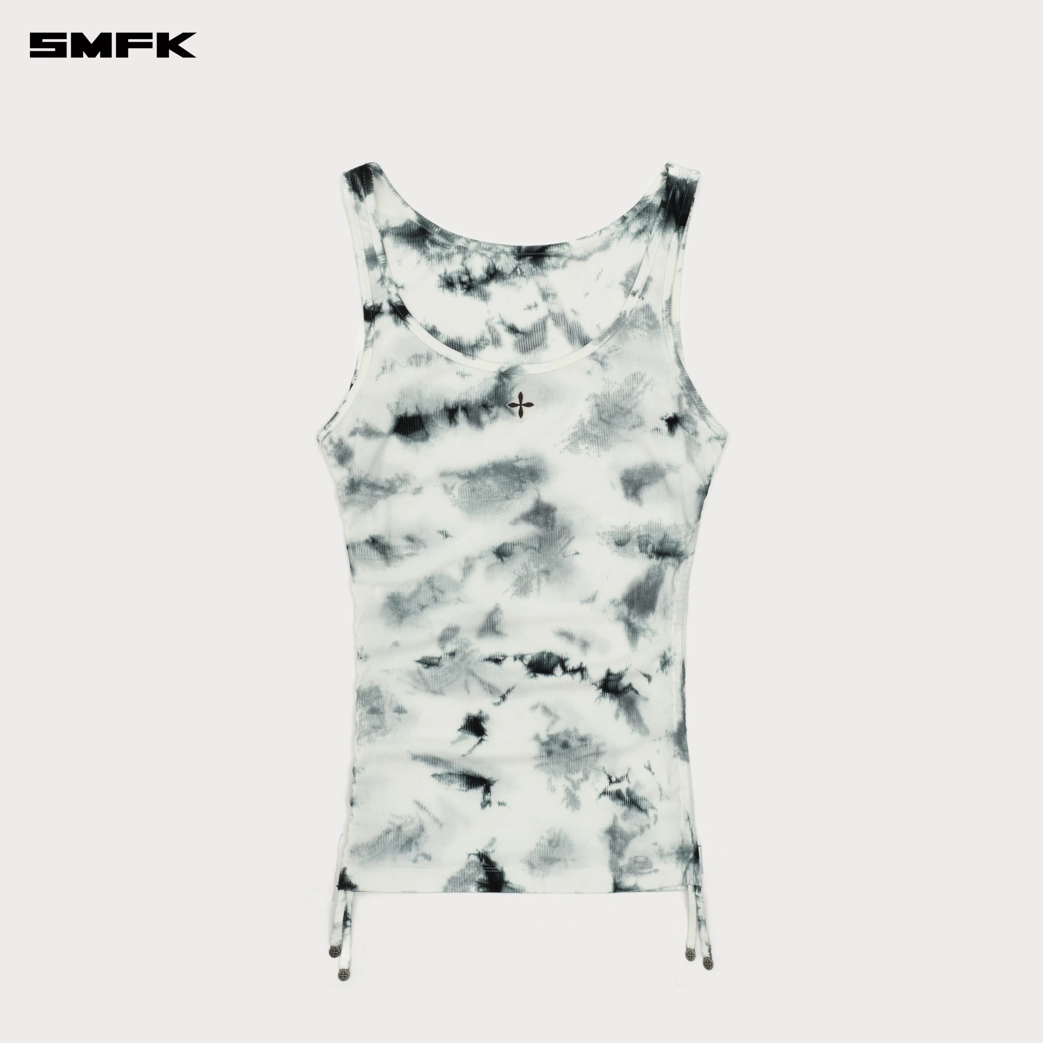FUTURE Mirage Tie-dye Shutter Sports Vest Black And White - Image 5