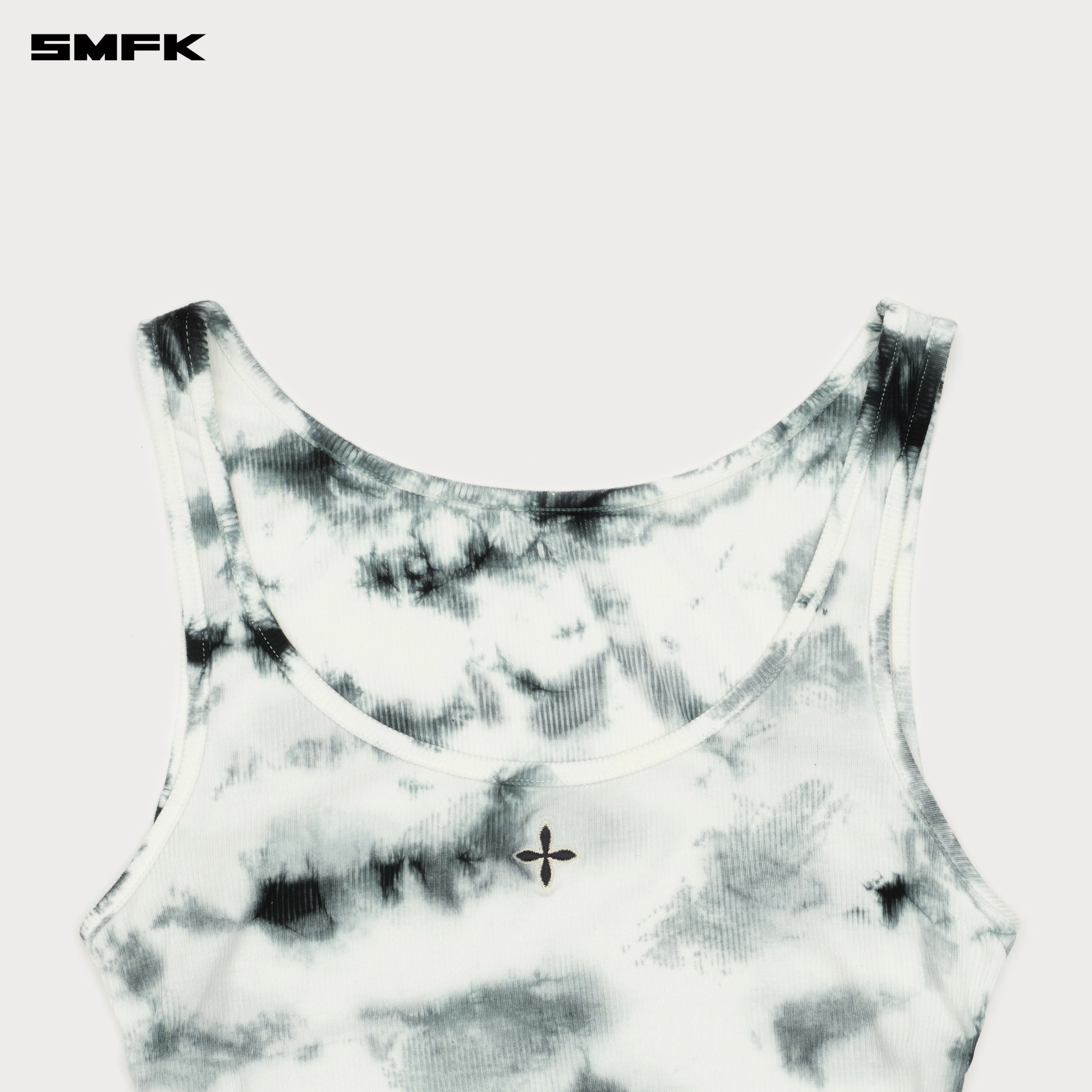 FUTURE Mirage Tie-dye Shutter Sports Vest Black And White - Image 7
