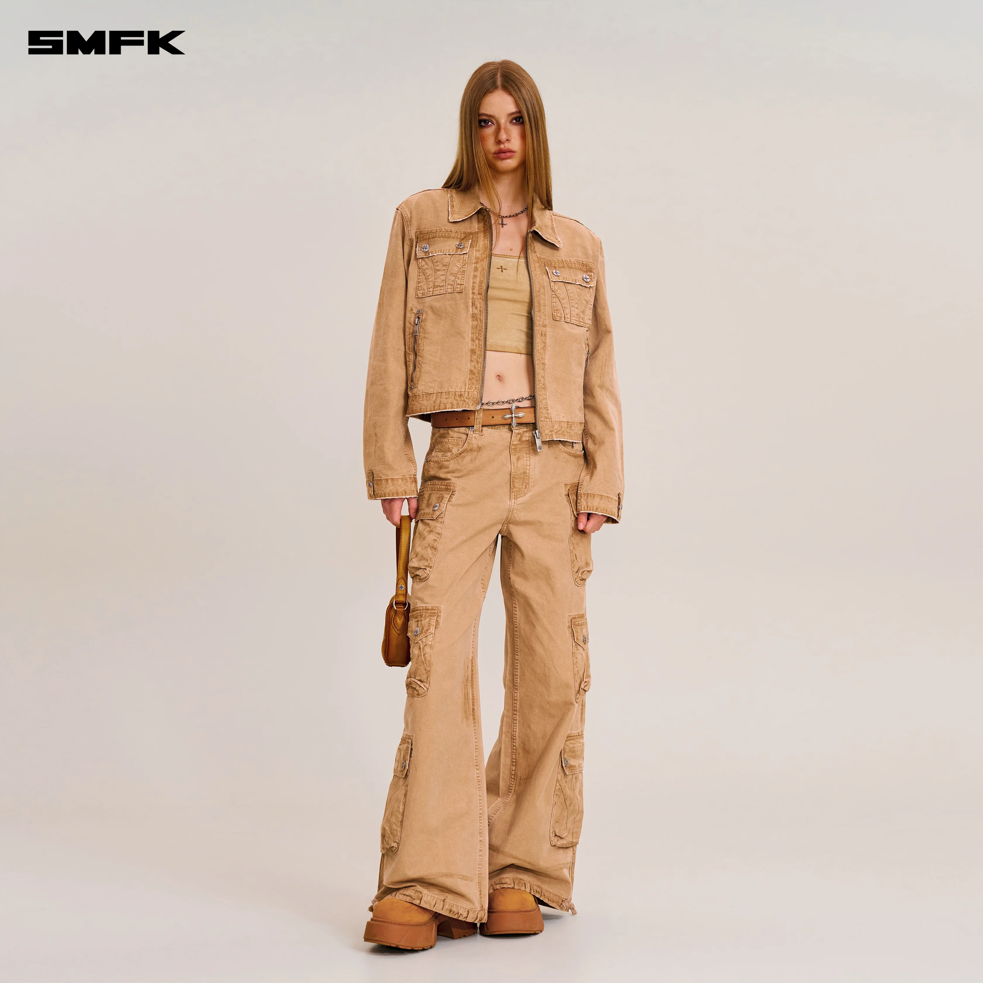 RAGE-WILD ORIGIN HANDCRAFT ENGINEER JACKET/GARMENT DYED SAND - Image 4