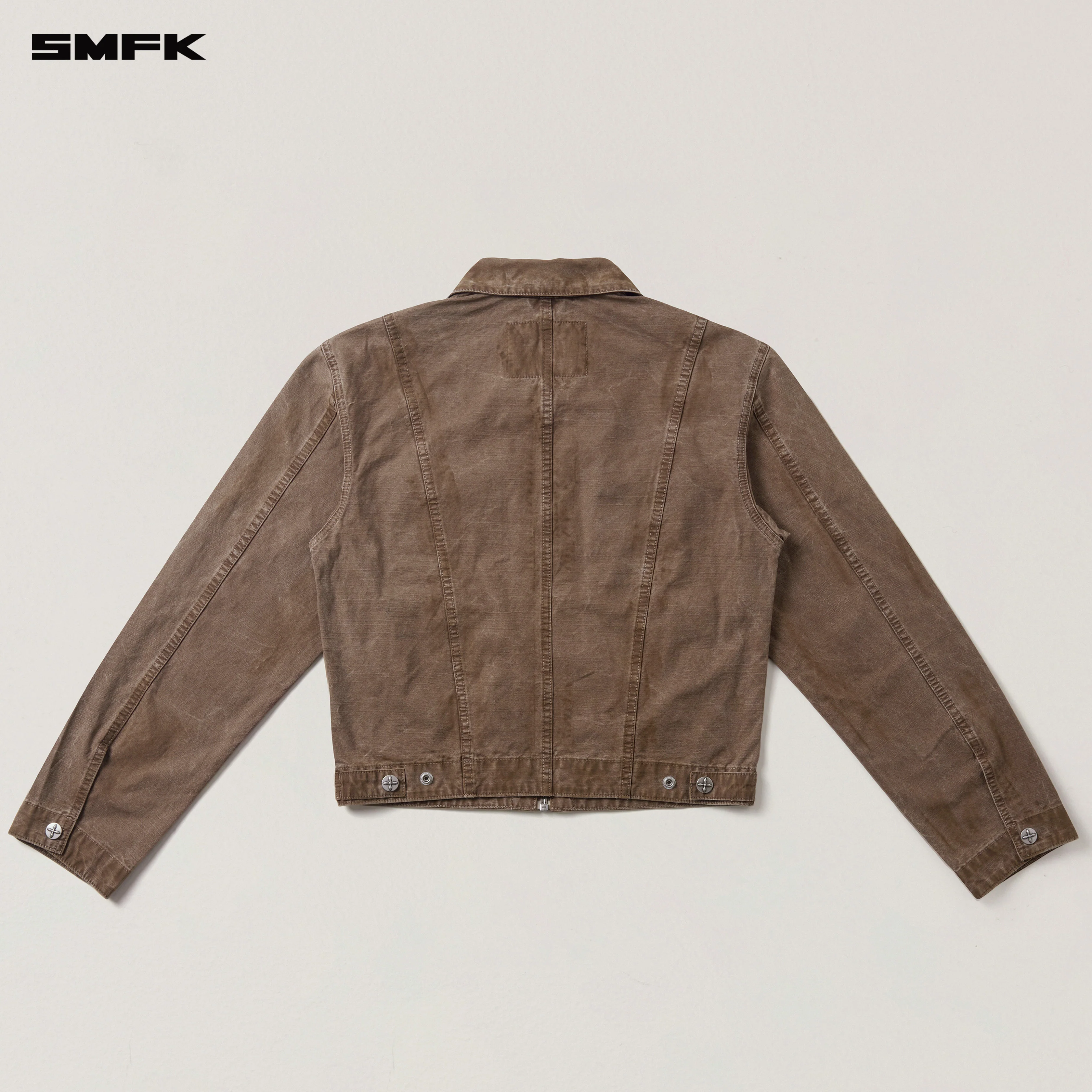 RAGE-WILD ORIGIN HANDCRAFT ENGINEER JACKET/GARMENT DYED SHADOW BROWN - Image 6