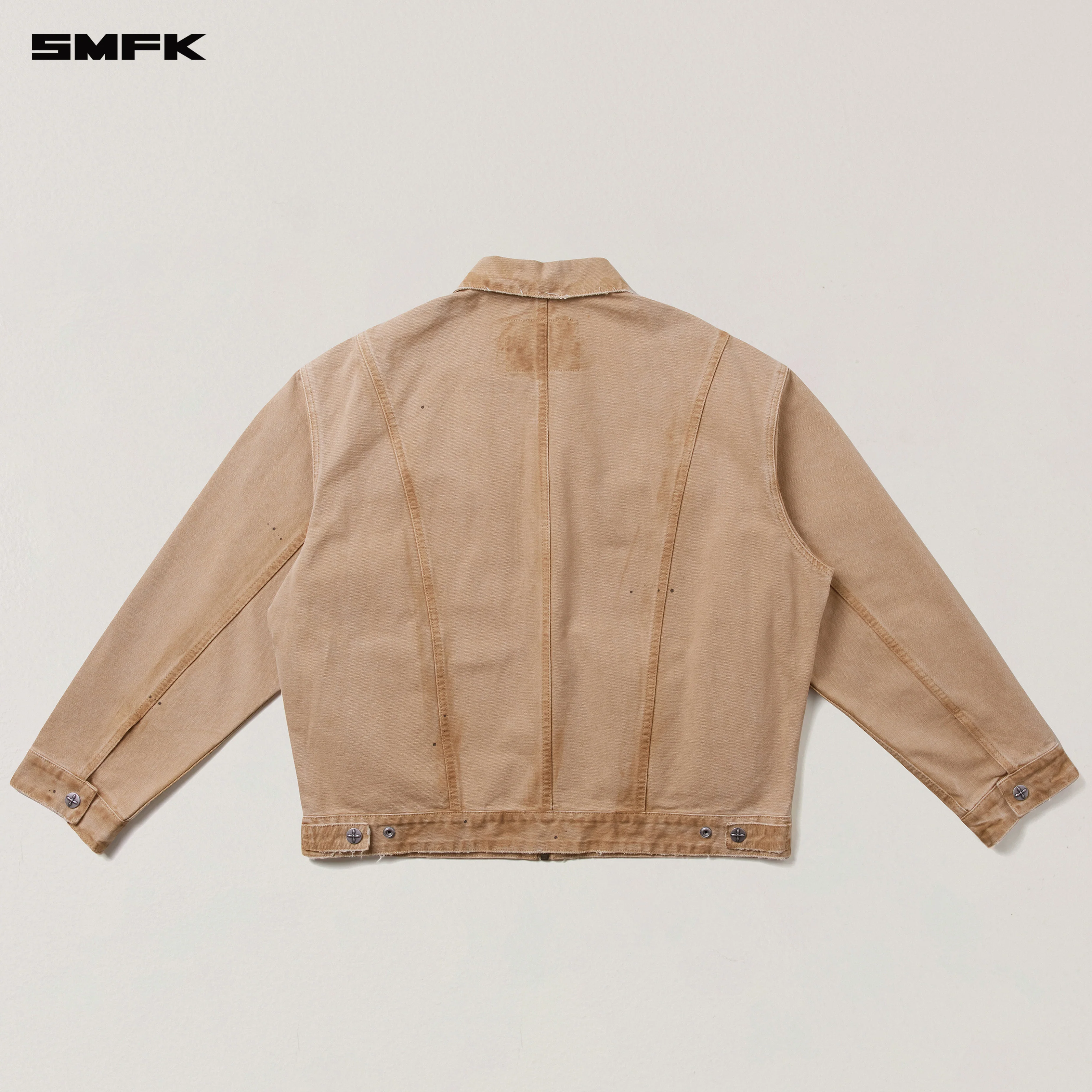 RAGE-WILD ORIGIN HANDCRAFT LOOSE CARGO JACKET/GARMENT DYED SAND - Image 6