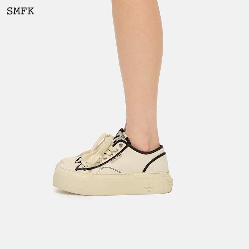 Retro College Low Top Board Shoes White - Image 3