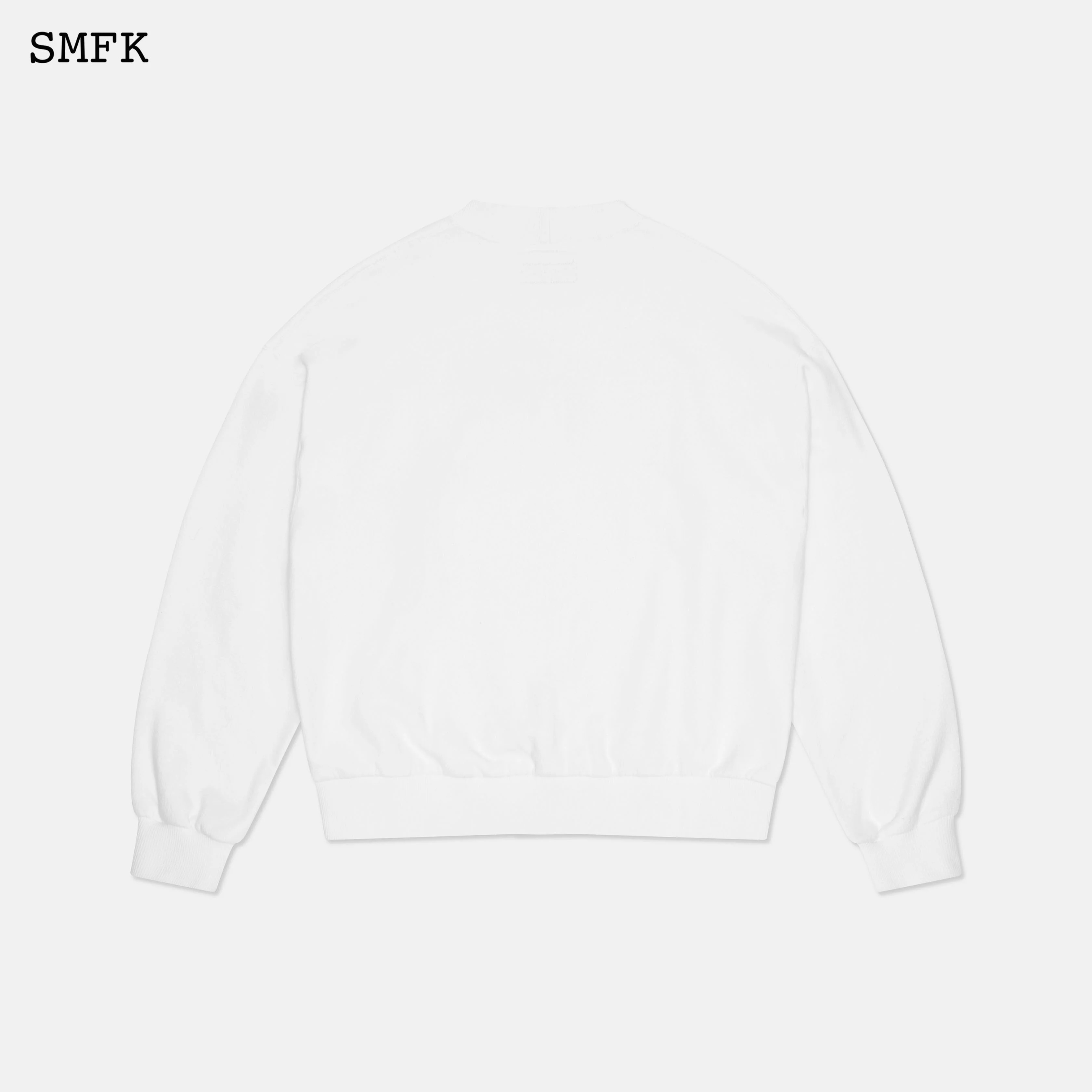 Vintage Campus White Loose Hoodie - Image 5