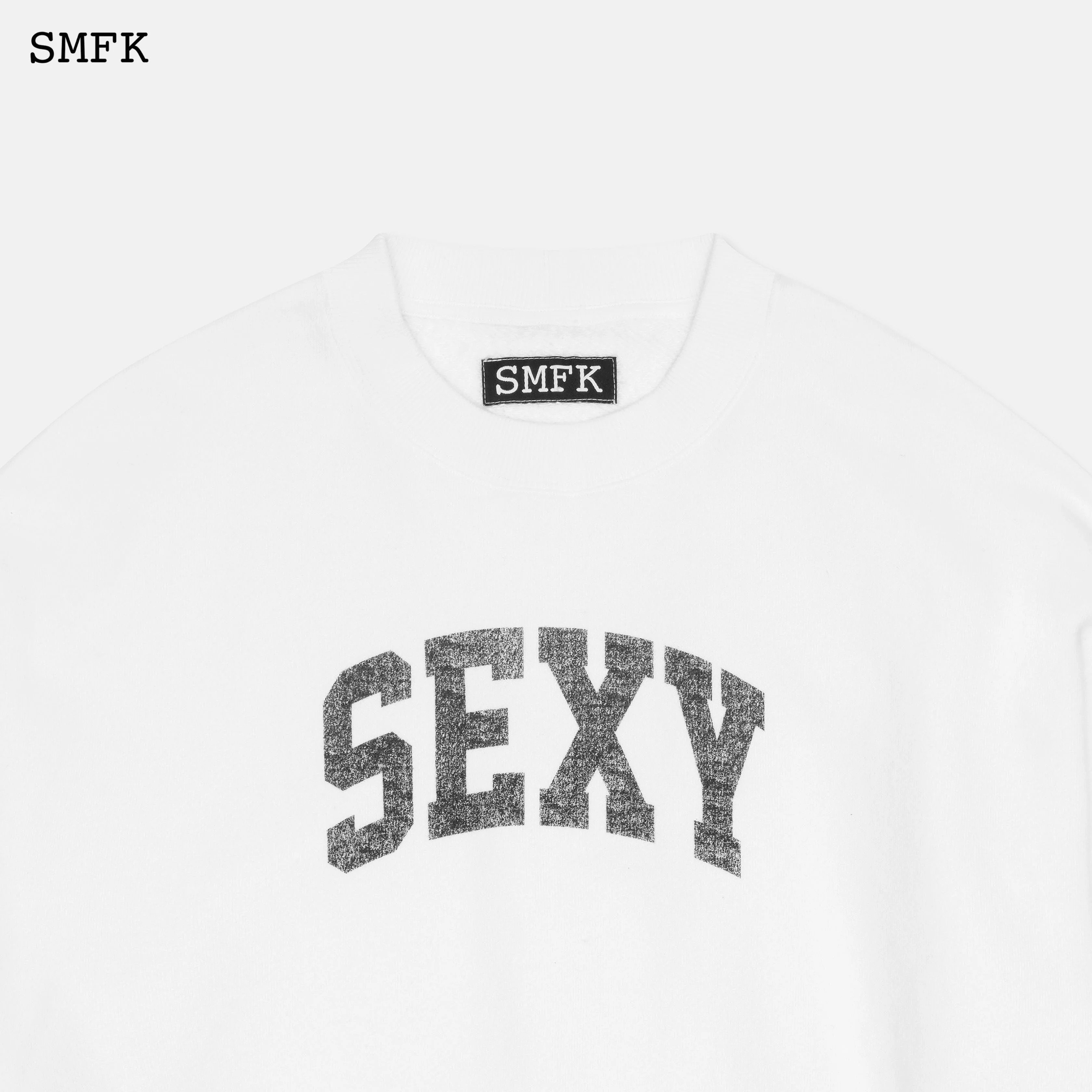 Vintage Campus White Loose Hoodie - Image 6