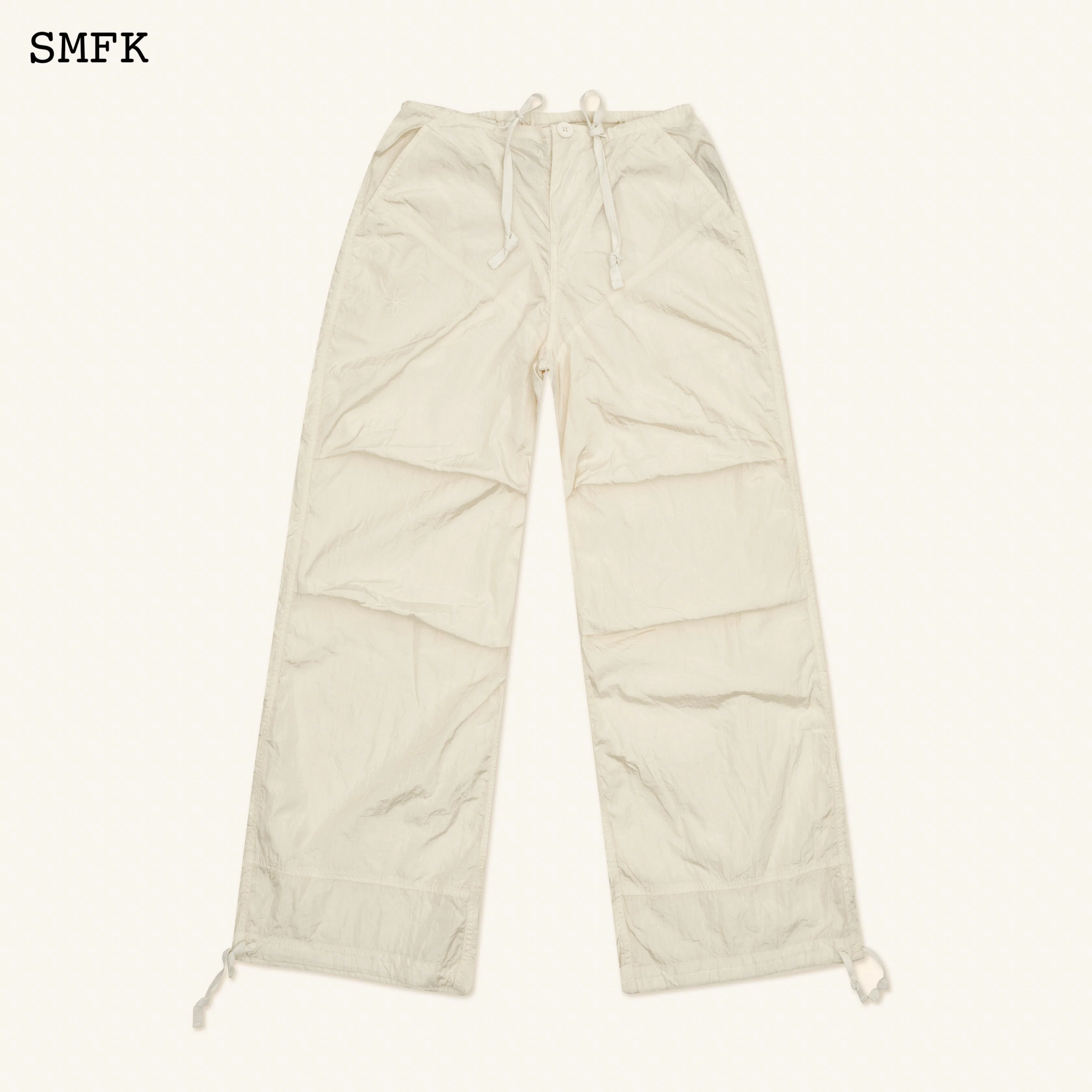 WildWorld Parachute Wide-Leg Pants In White - Image 6